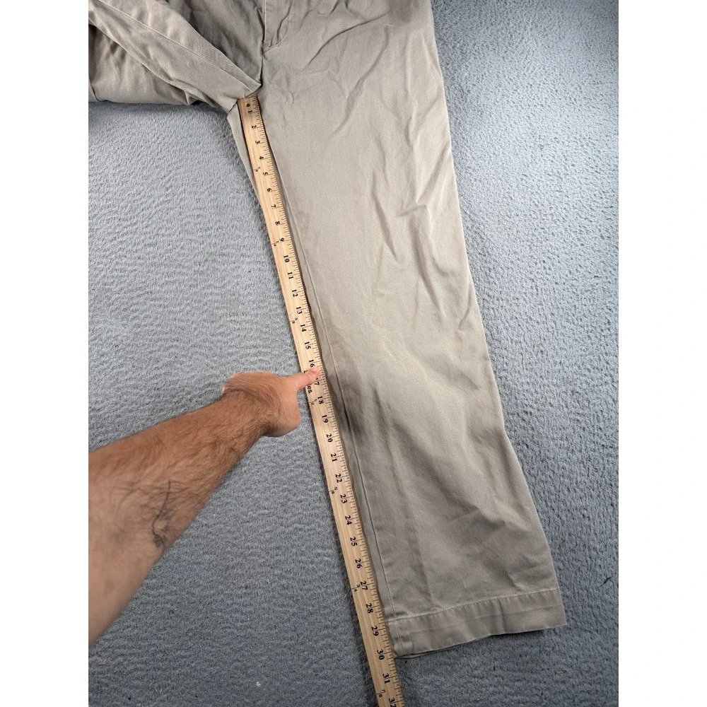 Vintage Polo Ralph Lauren Ethan Pants Men 40x32 Actual (36x30) Tan Pleated Chino